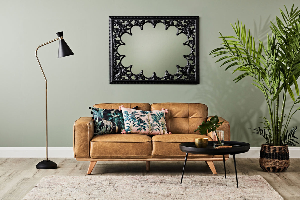 Carson 2 Seater Leather Sofa Vintage Brown C032 Early Settler AU