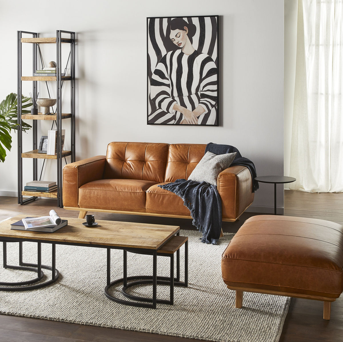 Carson 2 Seater Leather Sofa Dakota Vintage Brown Early Settler AU