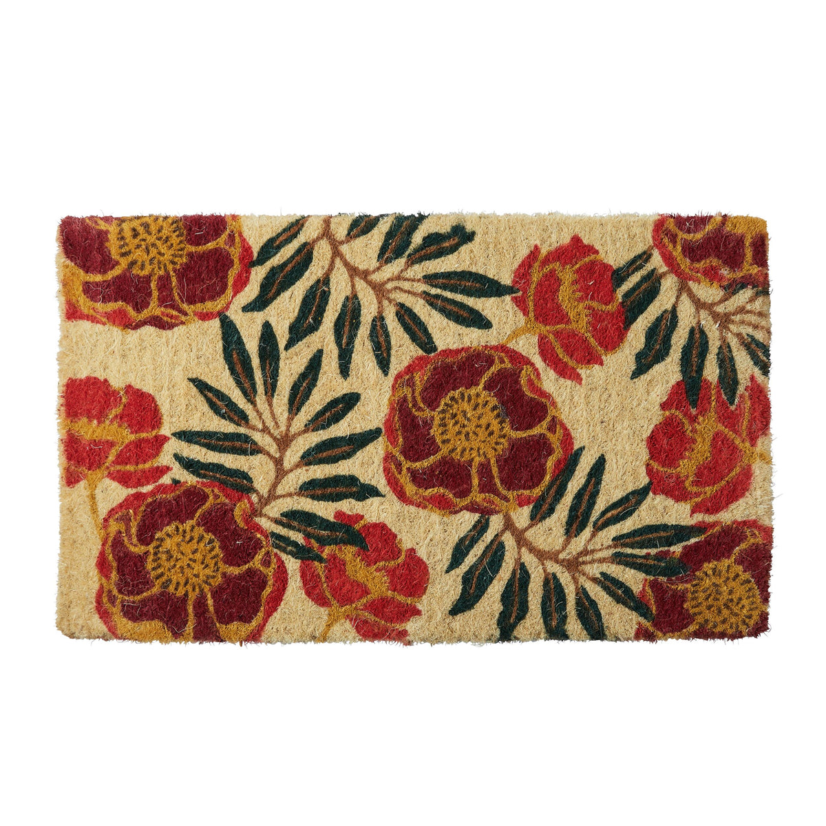 Blush Floral Coir Doormat 75x45cm Early Settler AU