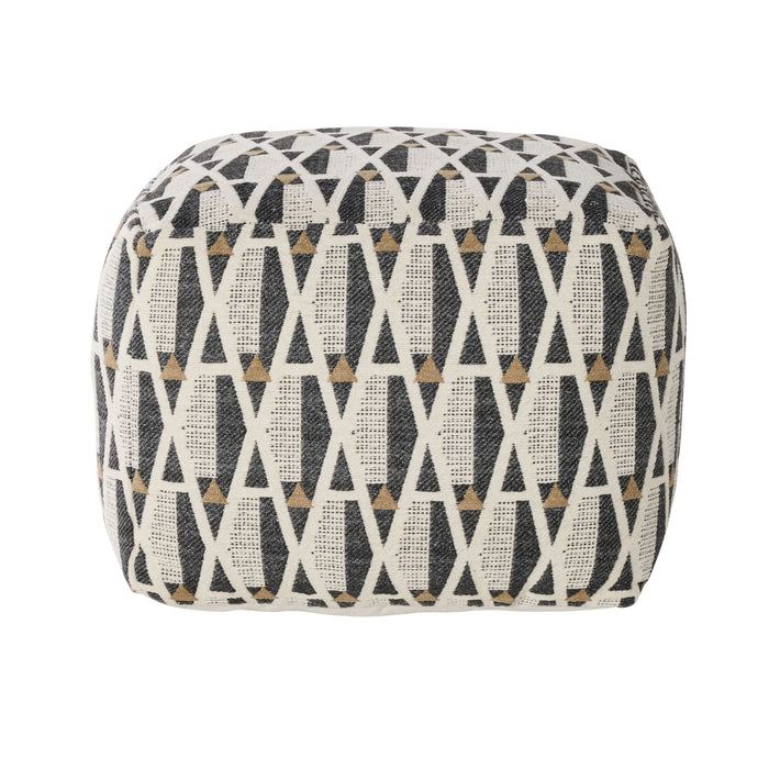 Waterloo Geo Square Pouf