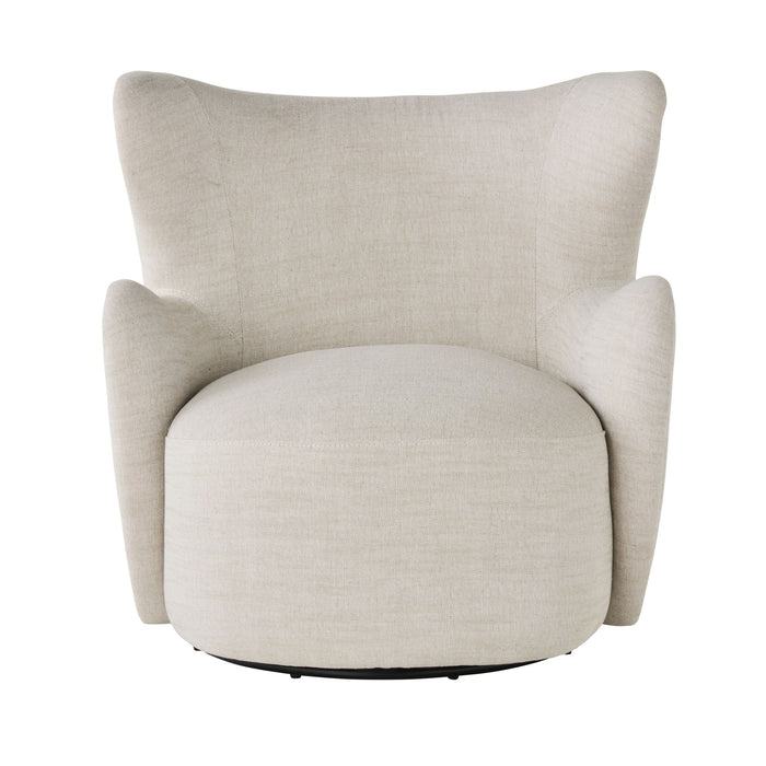 Mara Swivel Chair Natural Weave