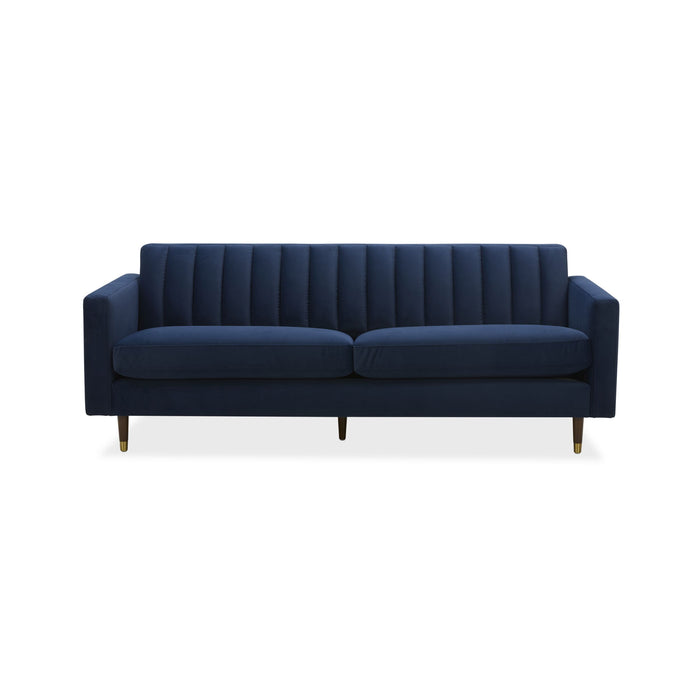 Stitch 3 Seater Velvet Sofa Indigo