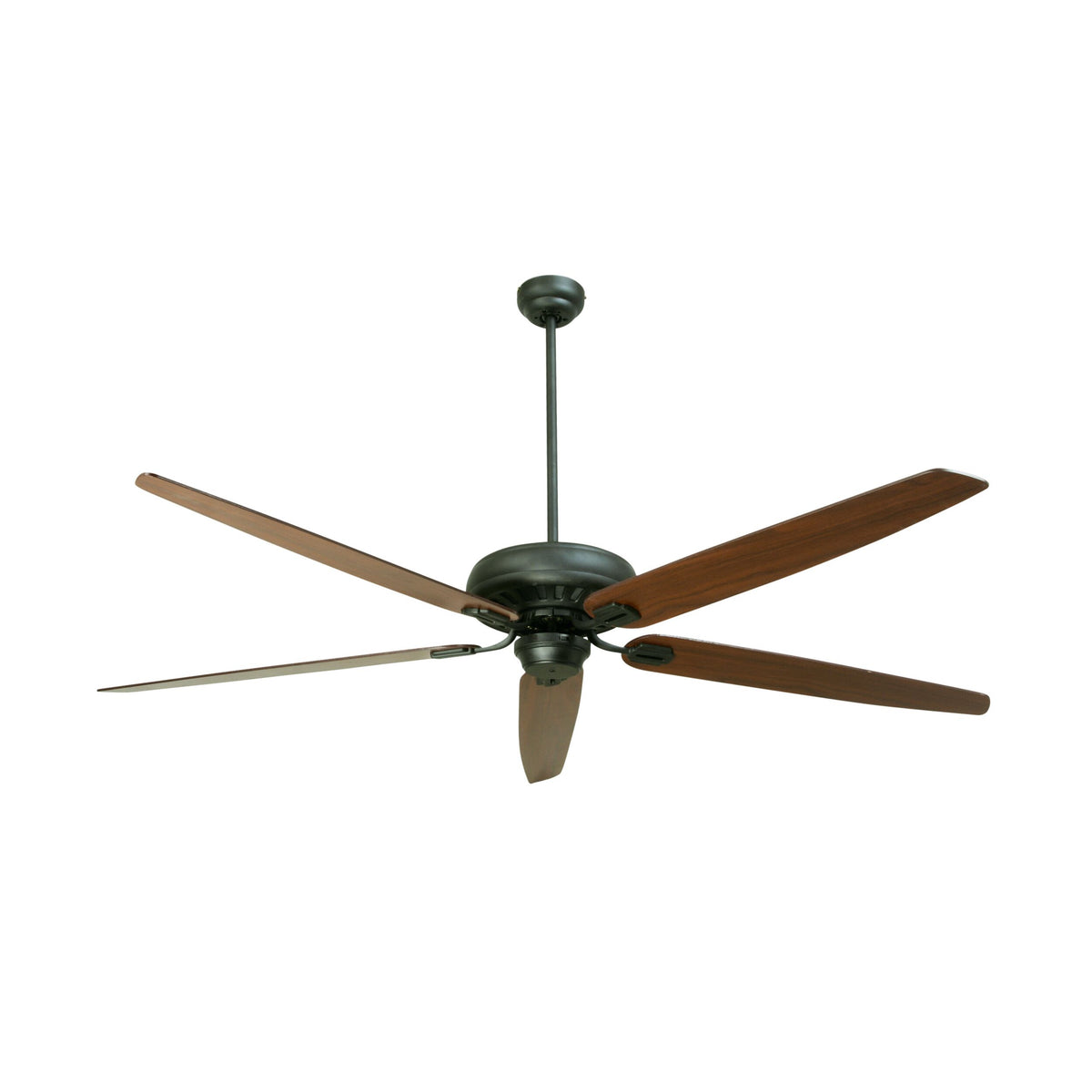 Byron Indoor AC Ceiling Fan Black & Walnut/Mahogany Finish 178cm