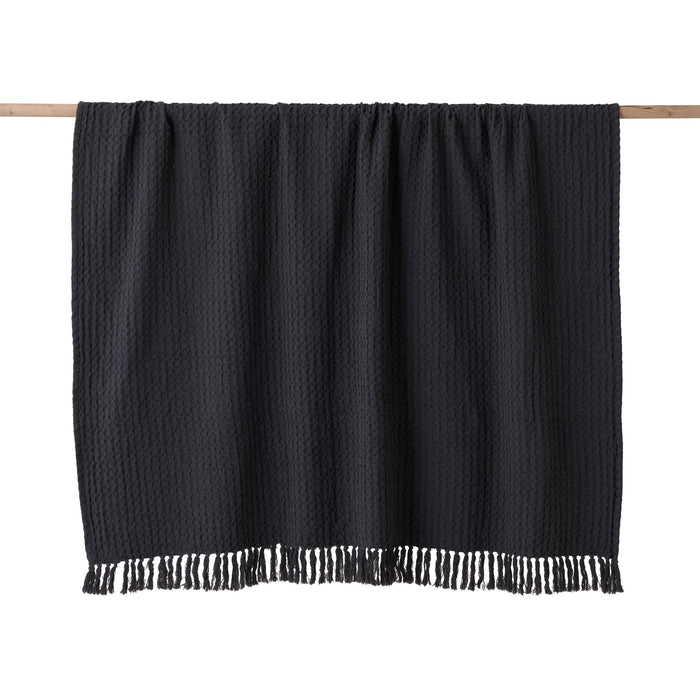 Whisper Waffle Throw Charcoal