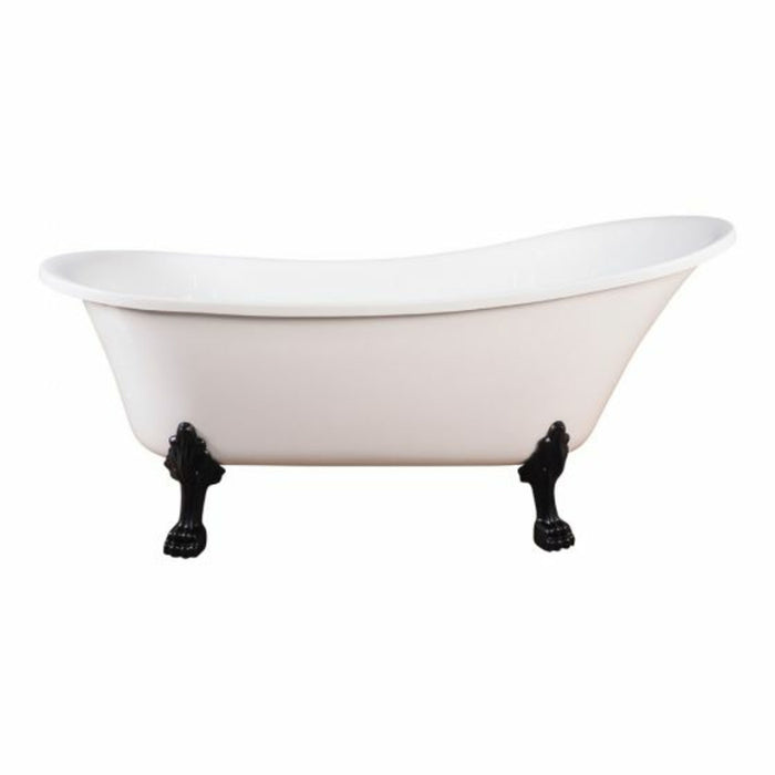 Alto White Bath 1520mm with Black Feet Package