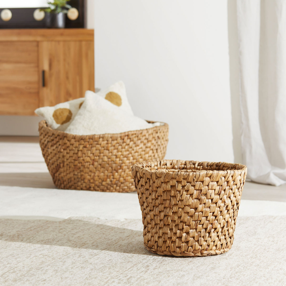 Woven Water Hyacinth Basket Small 40x32cm Early Settler AU