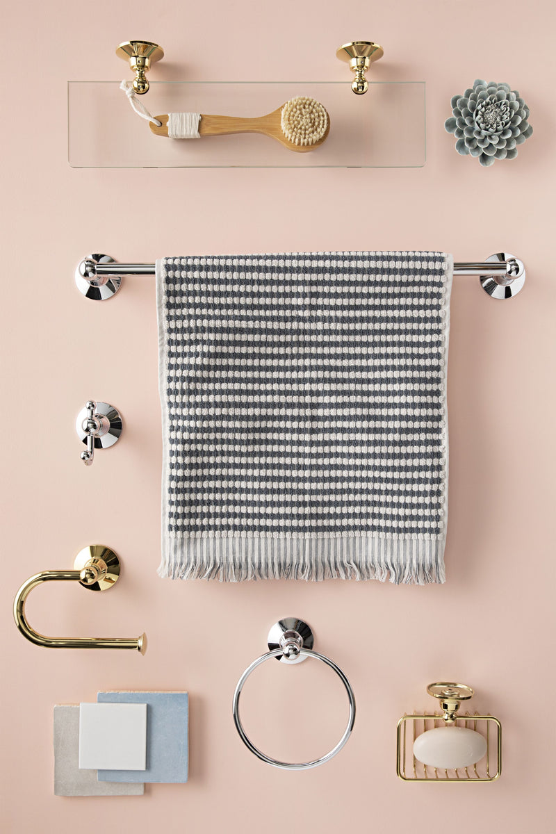 Oxford Single Towel Rail 600mm Chrome Early Settler AU