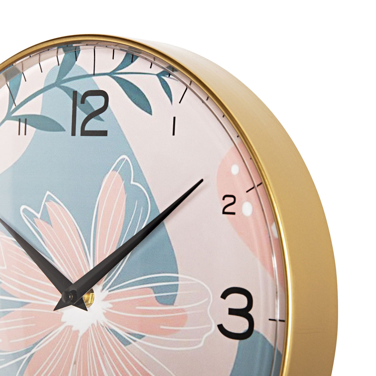 BeyondTime Floral Print Wall Clock 30.5cm Early Settler AU