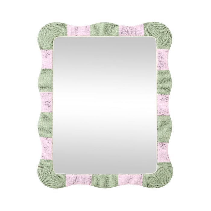Wildkind Woven Wavy Mirror Pink Stripe 65x80cm