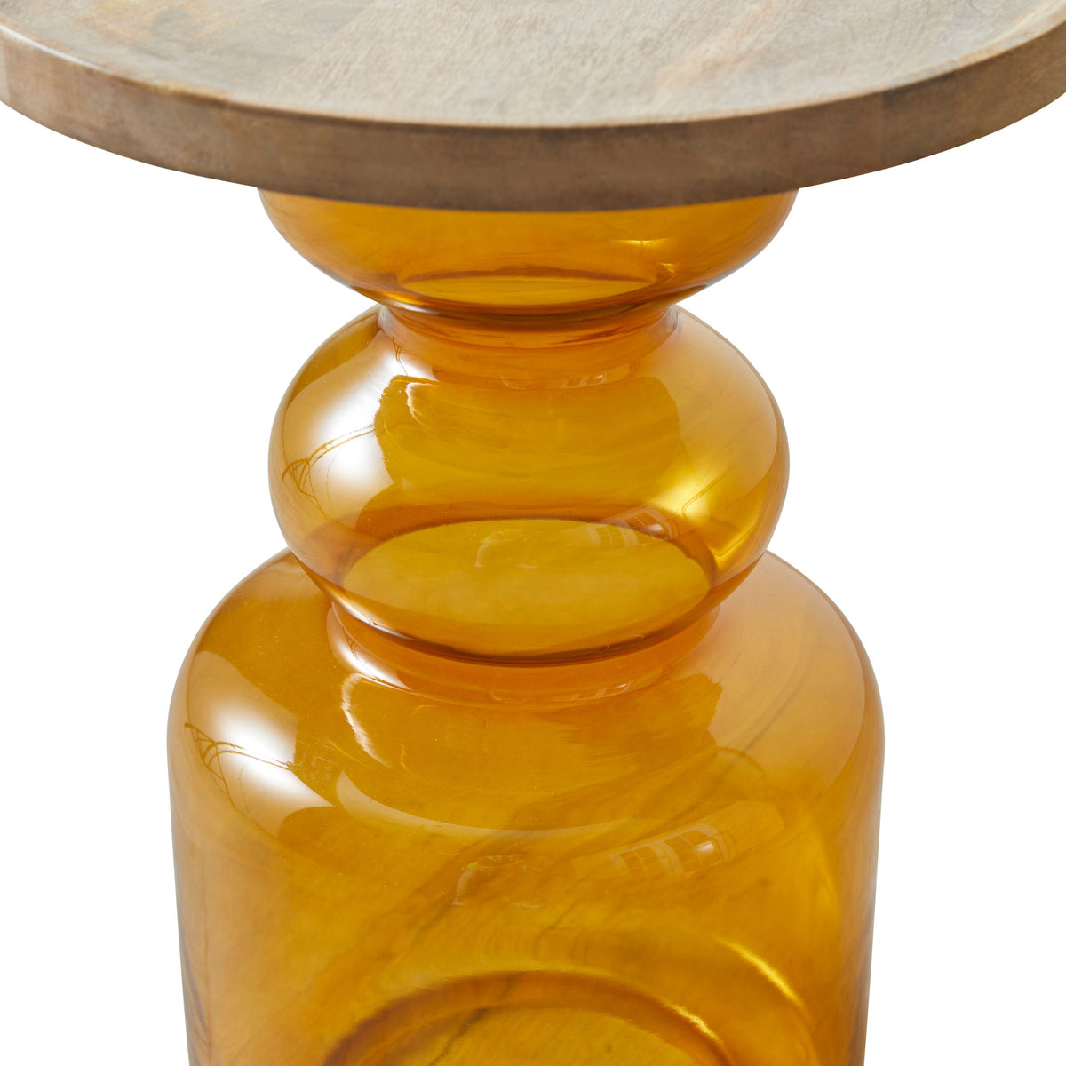 Bolly Wooden Top Side Table Mustard 38x38x47cm Early Settler AU