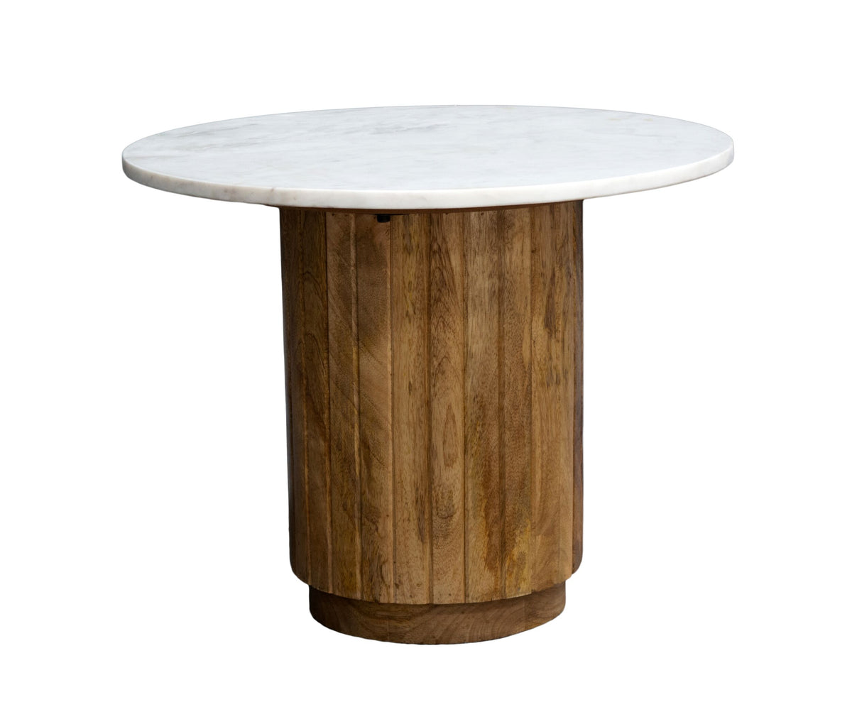 Cassius Side Table Round Marble Top White – Early Settler AU