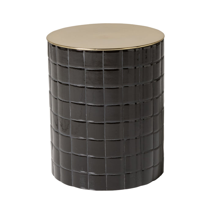 Chicago Tiled Side Table Black