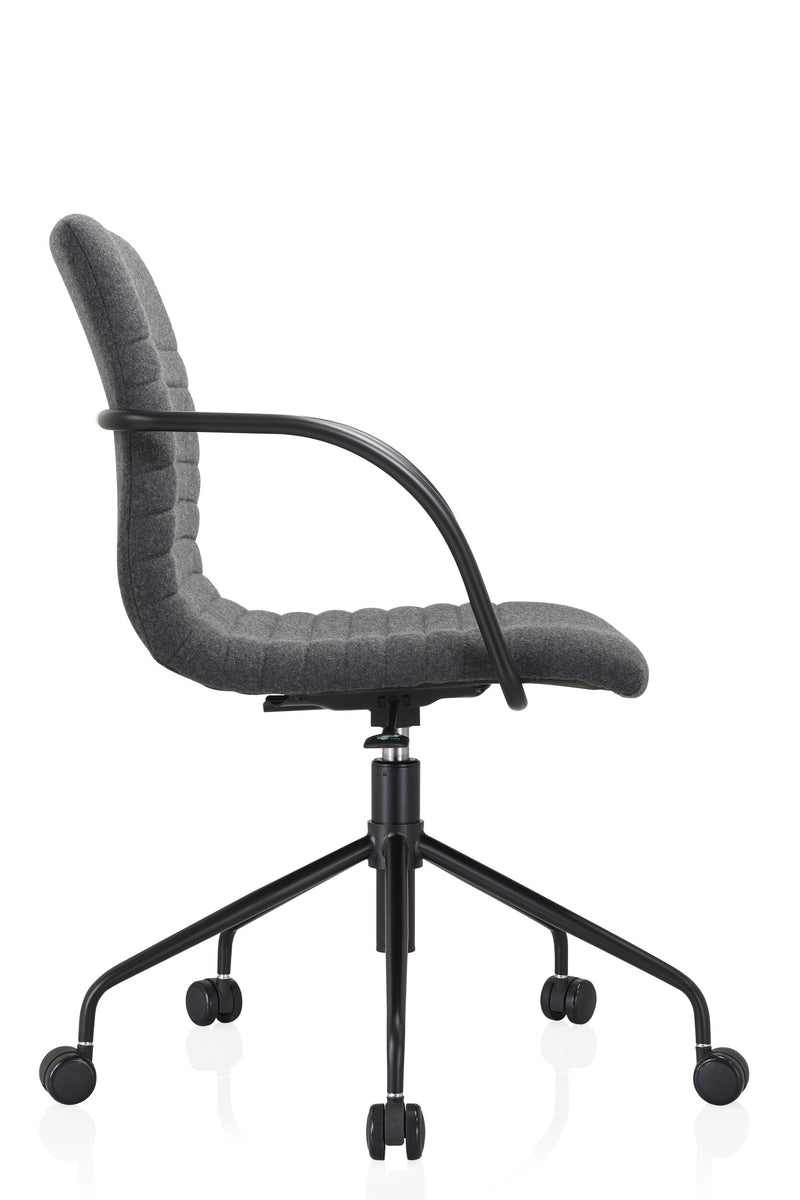 Akiko Mid Back Cashmere Desk Chair Colour Charcoal Early Settler AU