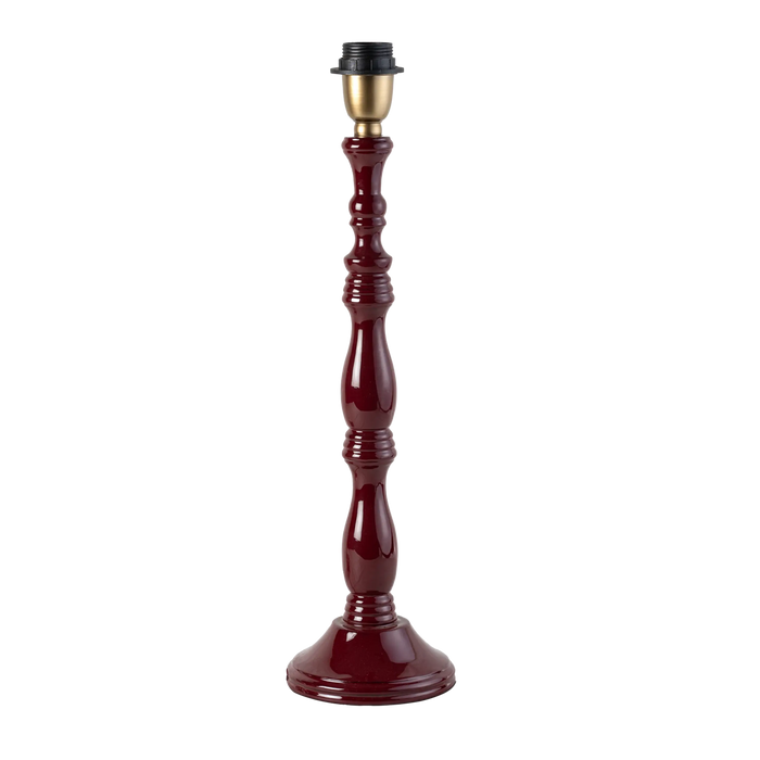 Beadline Wooden Table Lamp Carriage Red Base Only 12cmx28cm