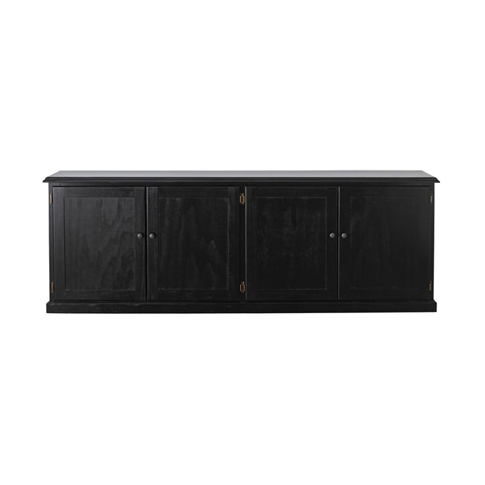 Armand 4 Door Book Cabinet 240 x 83cm Black
