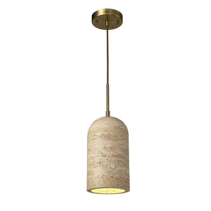 Marta Travertine Pendant 14x41cm