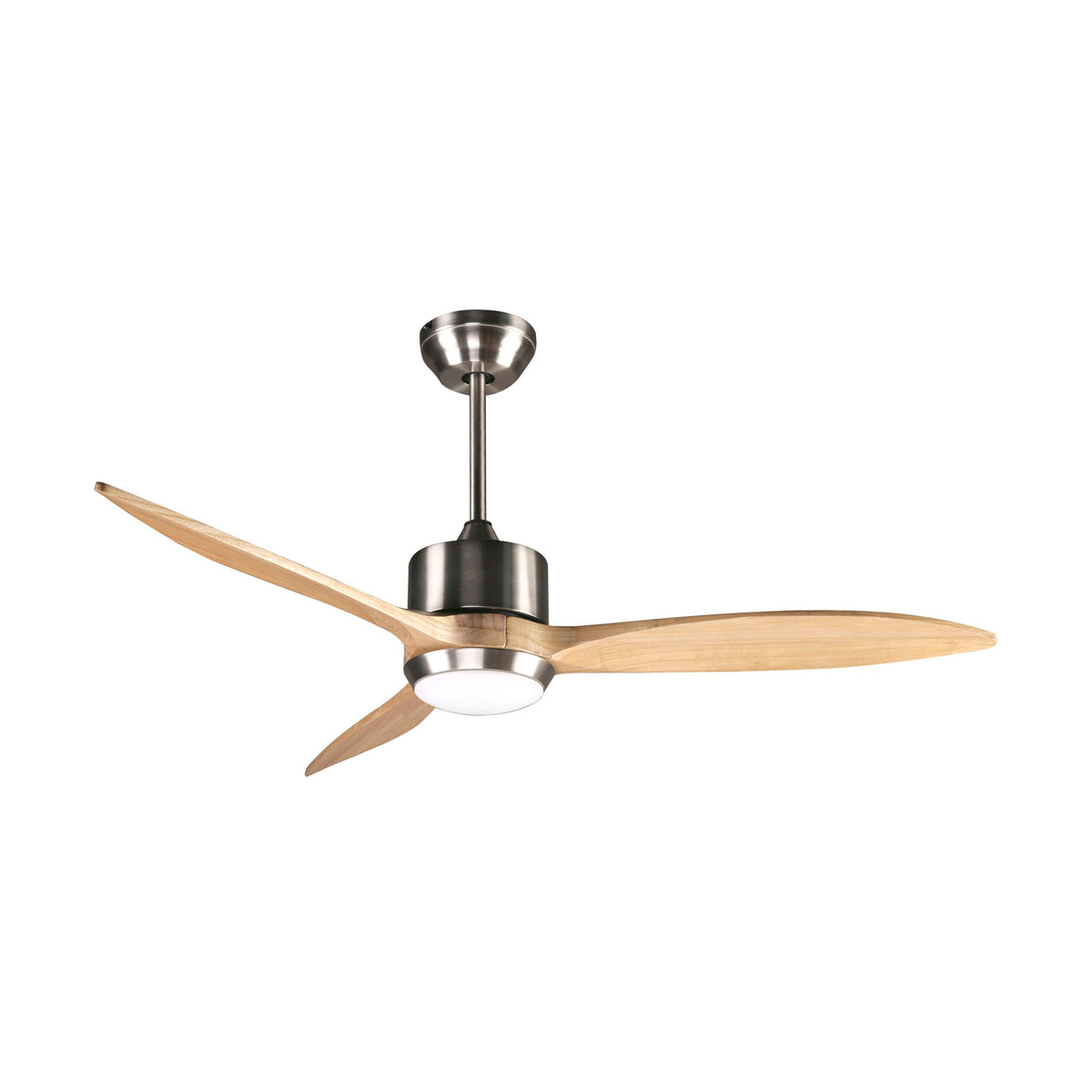 Suva Indoor DC Ceiling Fan with LED Light & Remote Natural Timber 12
