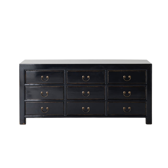 Sansha 9 Drawer Chest Black