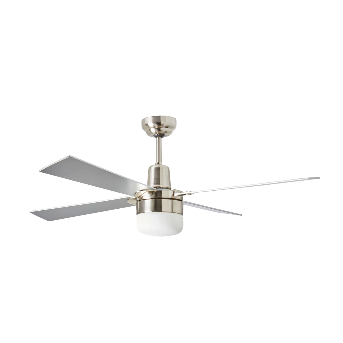 Mackay Indoor AC Ceiling Fan with Light Brushed Nickel & Silver 122c