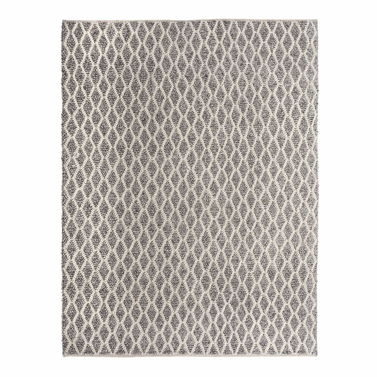 Grey Carson Hand-Braided Wool-Blend Rug