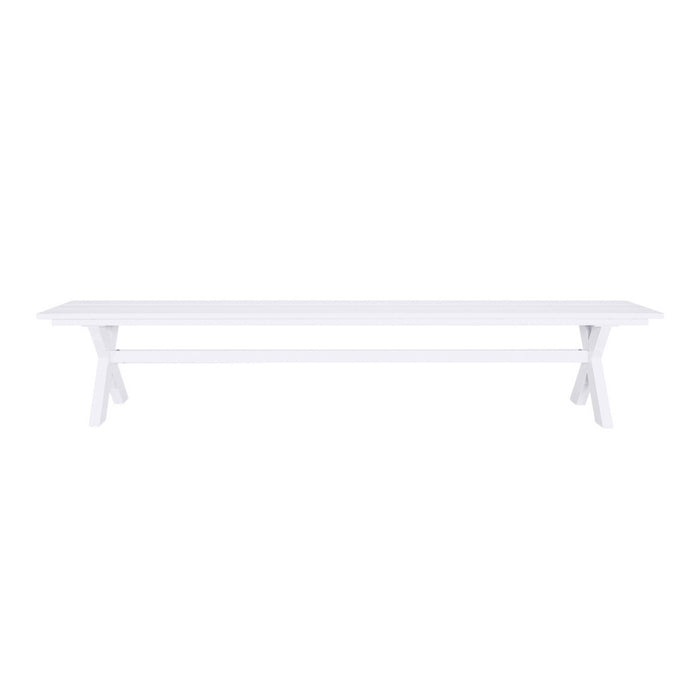 Blake Aluminium Dining Bench 240cm White