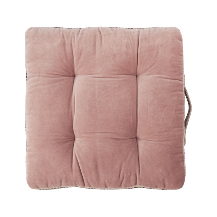 Sierra Cotton Velvet Seat Cushion Dusty Rose