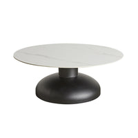 Marble Top Coffee Table with Bulb Base 90cm