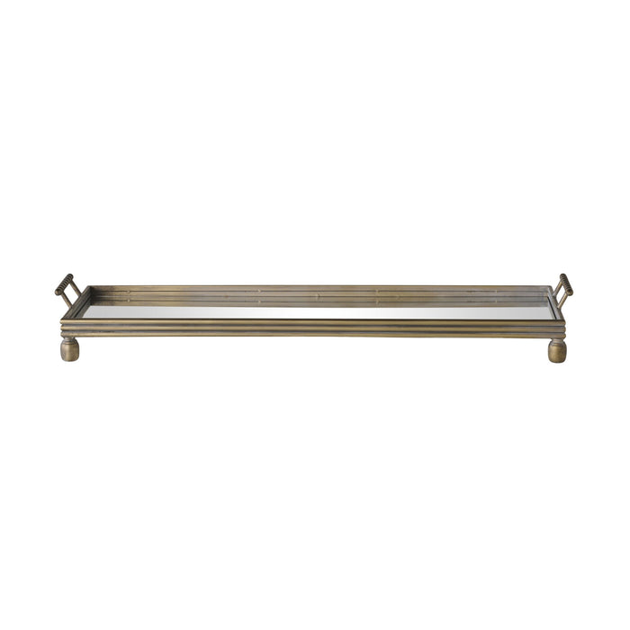 Bobble Handle Long Mirrored Tray 106cm