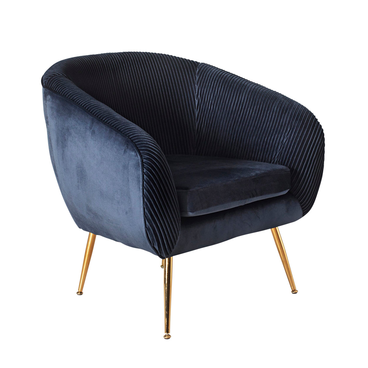 Navy blue online velvet occasional chair