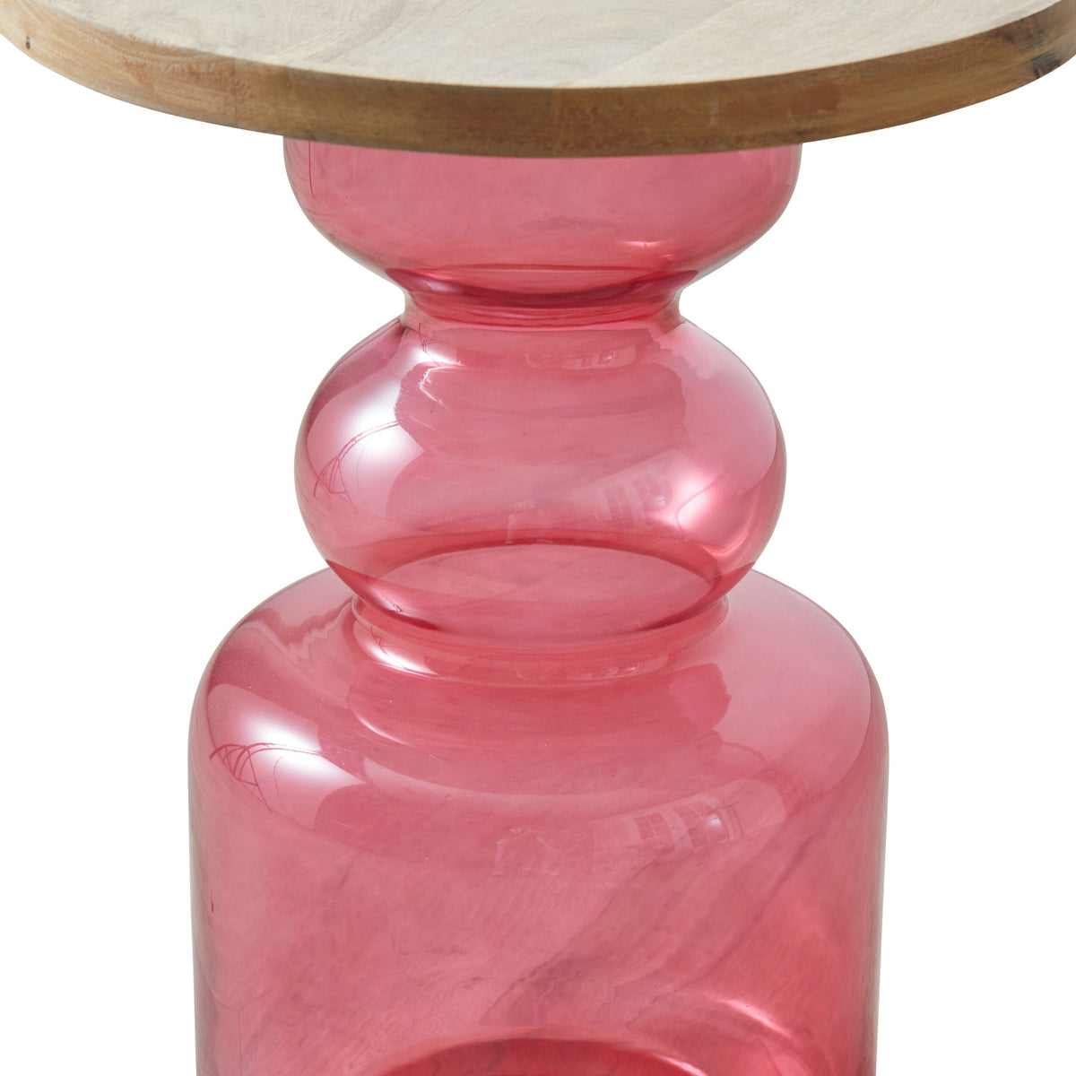 Bolly Wooden Top Side Table Pink 38x38x47cm Early Settler AU