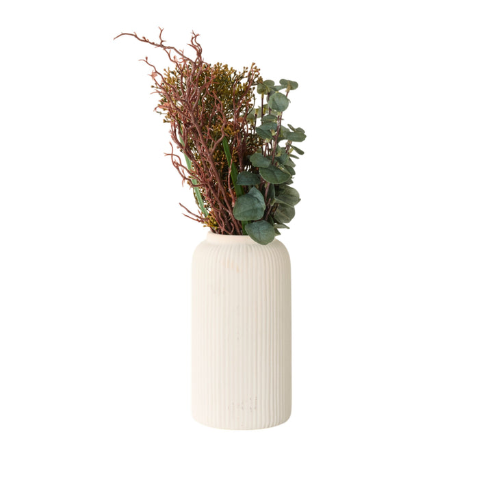 Greenery Arrangement in Ceramic Vase