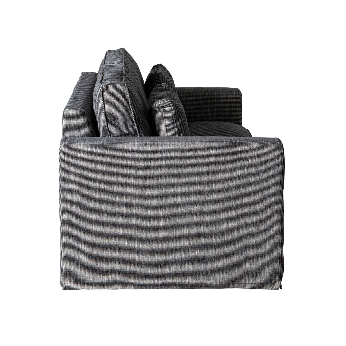 Huxley 2.5 Seater Linen Weave Sofa Charcoal Grey Custom C001 Early