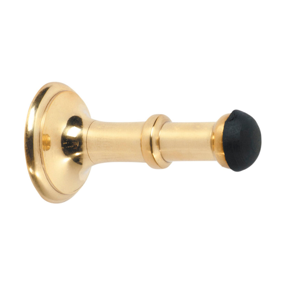 1514 Door Stop Concealed Fix Small Polished Brass D43xP80mm Early