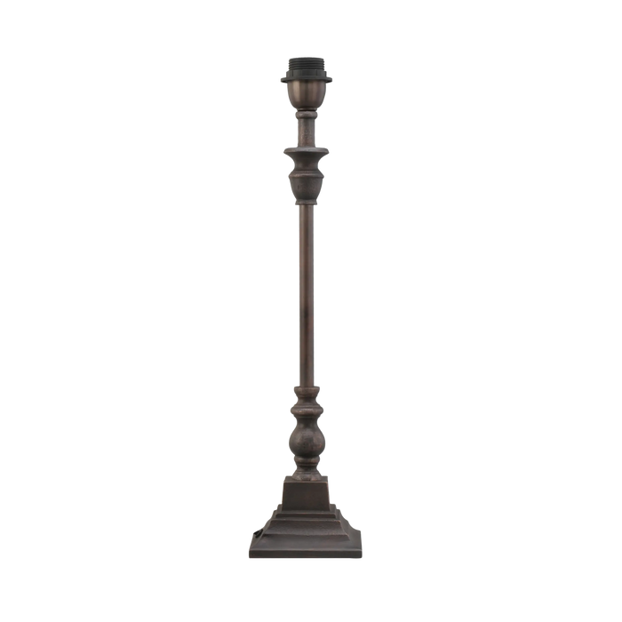 Arlington Aged Bronze Metal Table Lamp Base 12x12x48cm
