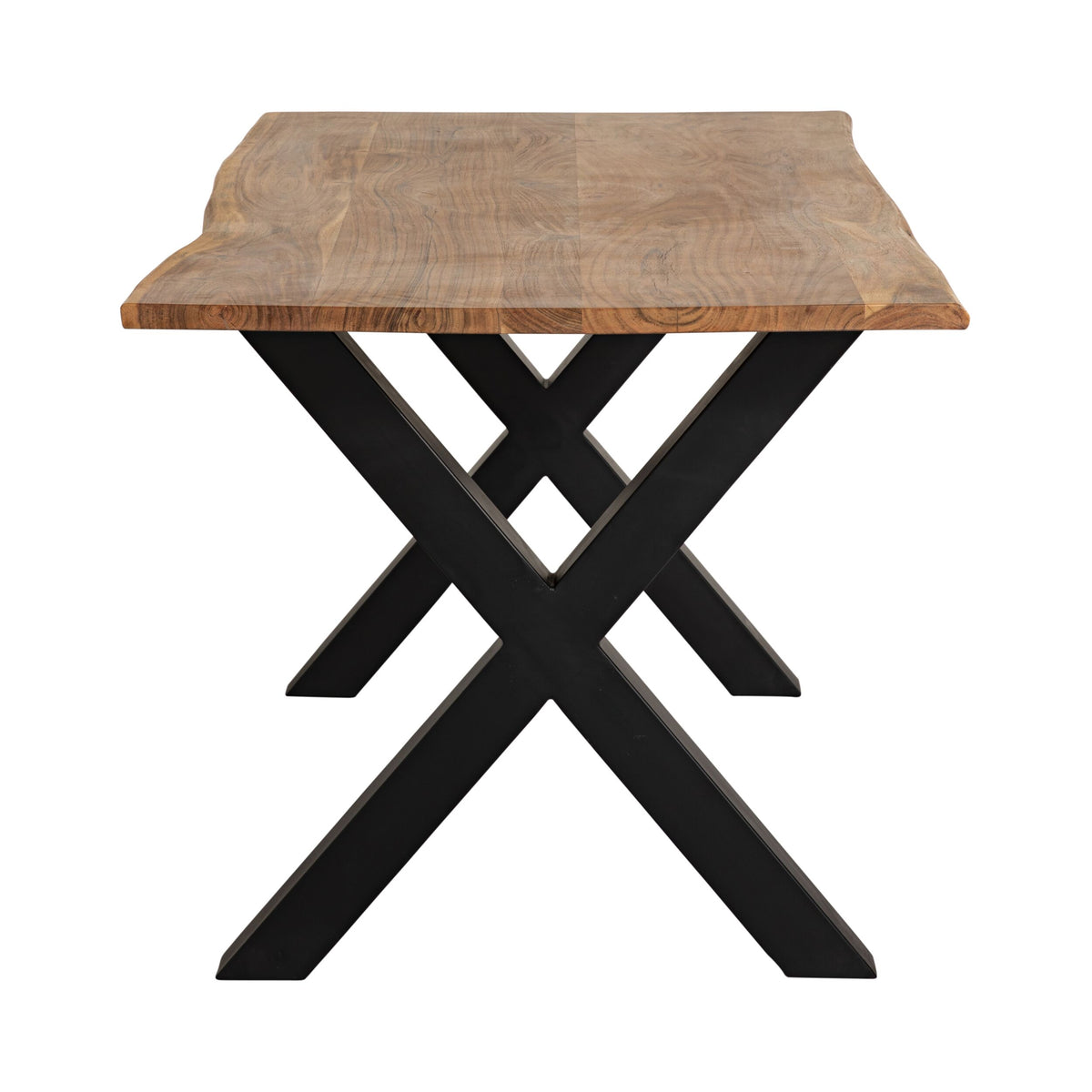 Live Edge Timber Dining Table with Cross Leg Base 160cm Early Settler AU