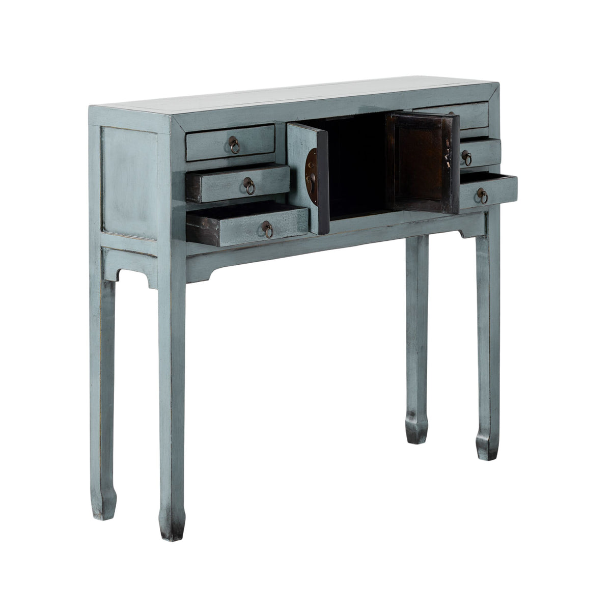 Sansha 2 Door & 6 Drawer Console Table Dove Grey – Early Settler AU