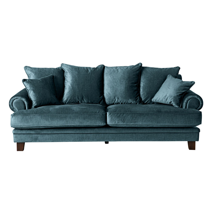 Lisette 3.5 Seater Velvet Sofa Aura Emerald