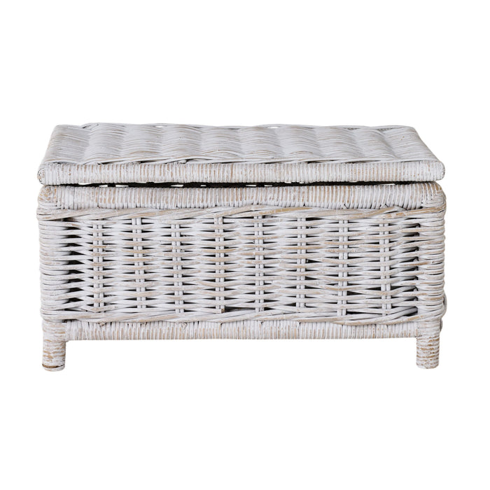 Lorne Blanket Box Medium White Wash 60x42x35cm