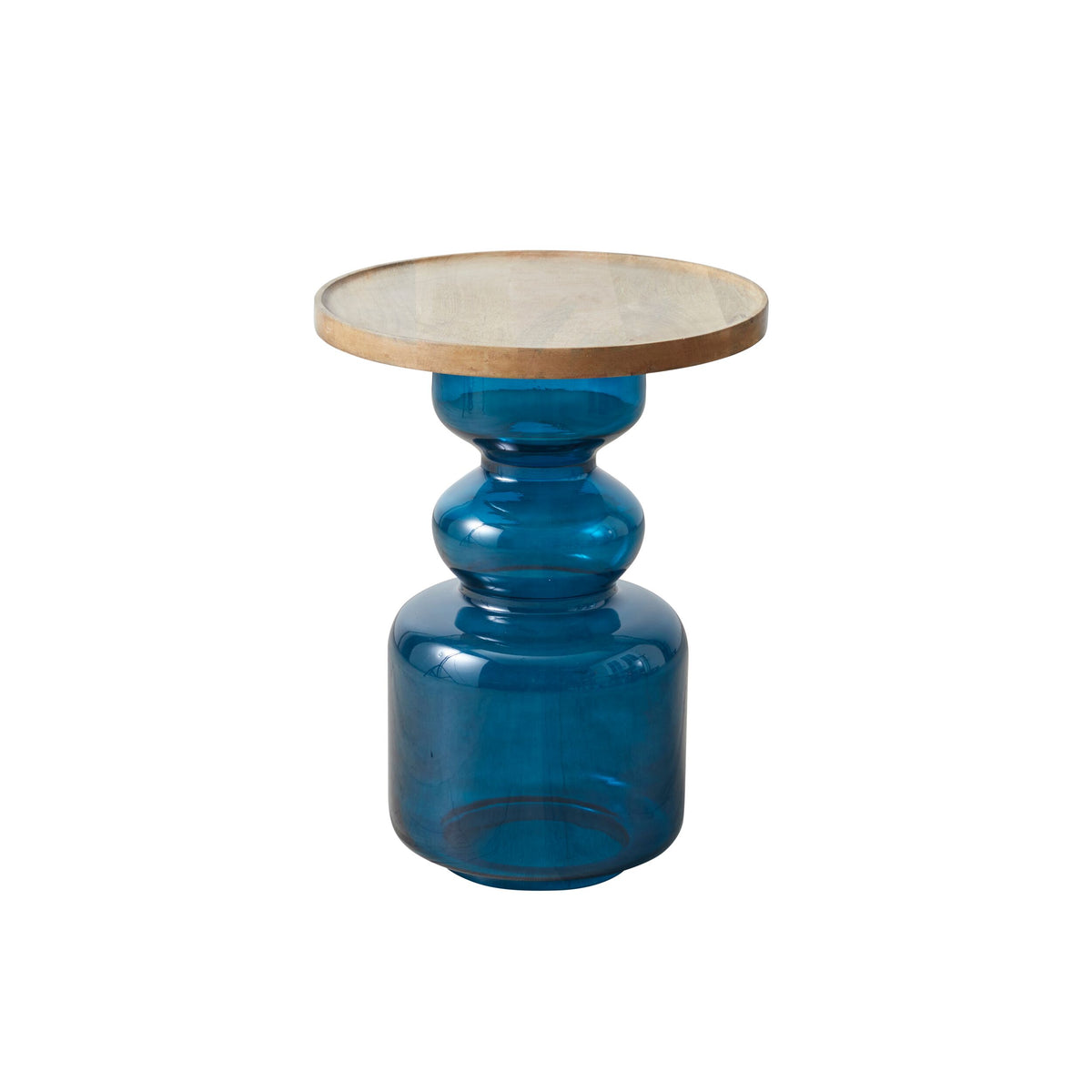 Bolly Wooden Top Side Table Blue 38x38x47cm Early Settler AU