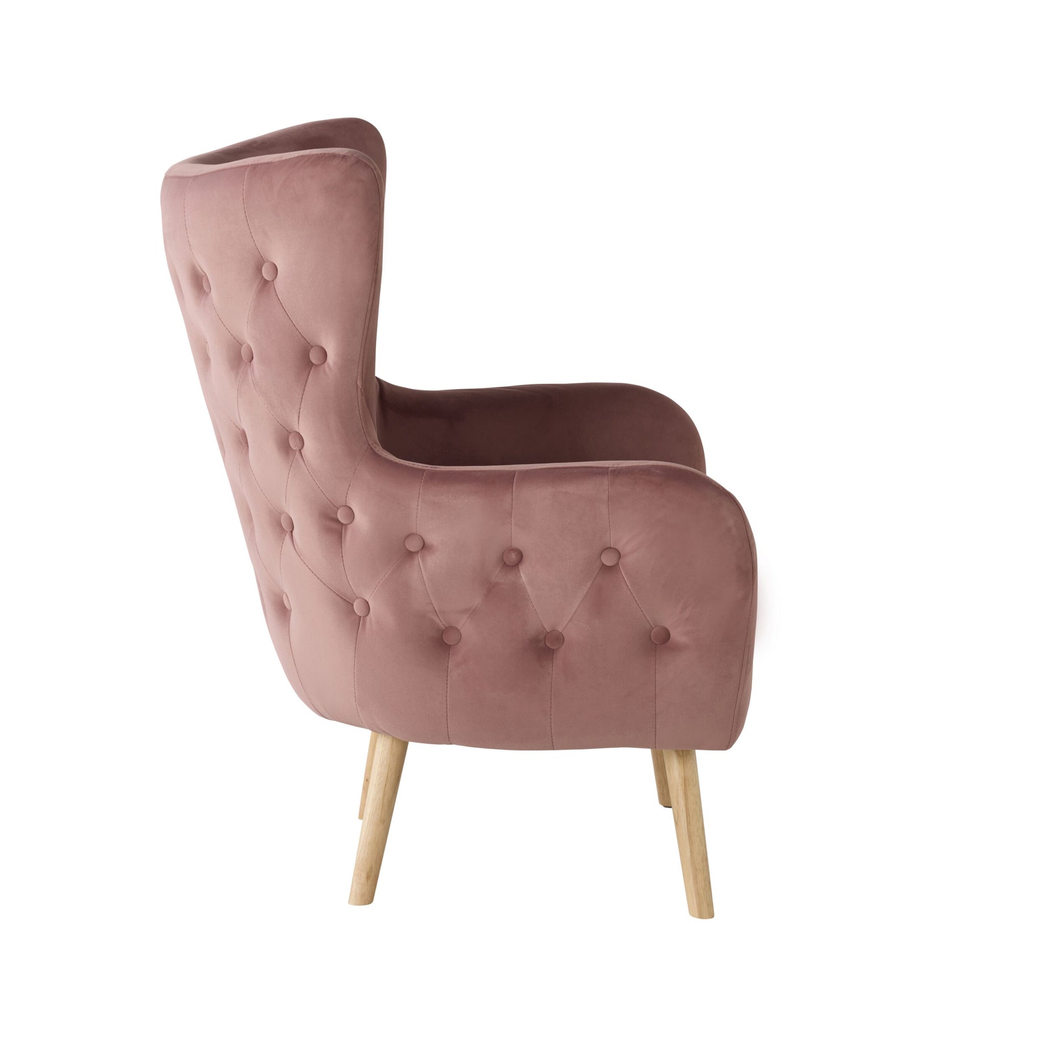 Amira Occasional Chair Velvet Rose Pink