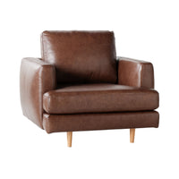 Harrison Leather Armchair Dakota Mocha