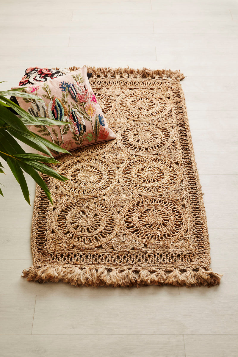 Cochin Circular Natural Hand Stitched Rug 150x80cm – Early Settler ...