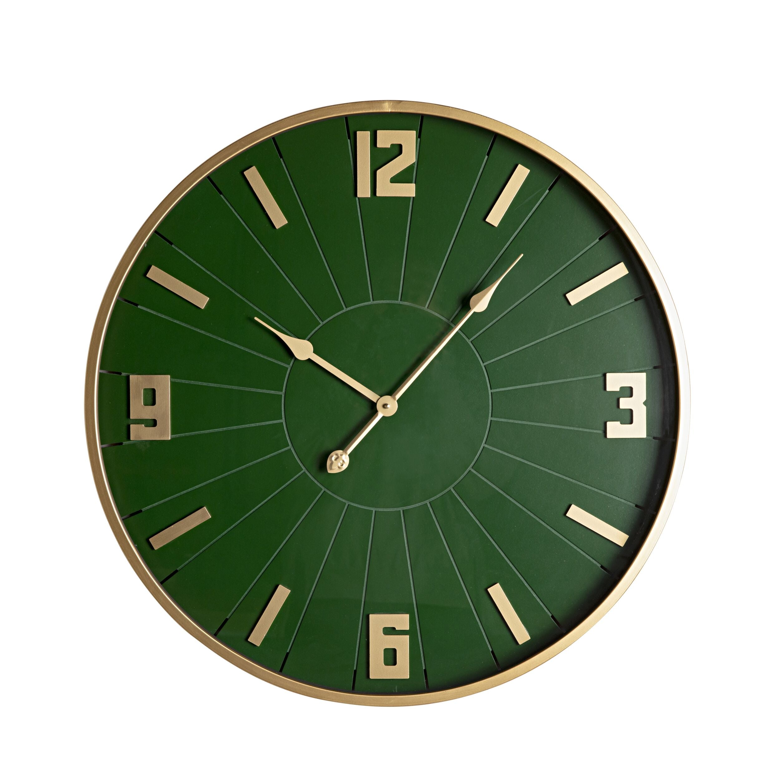 BeyondTime Green and Gold Wall Clock 68cm