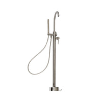 Finlay Floor Mounted Bath Mixer with Hand Shower Brushed Nickel
