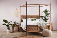 Hampton Mango Wood King Canopy Bed