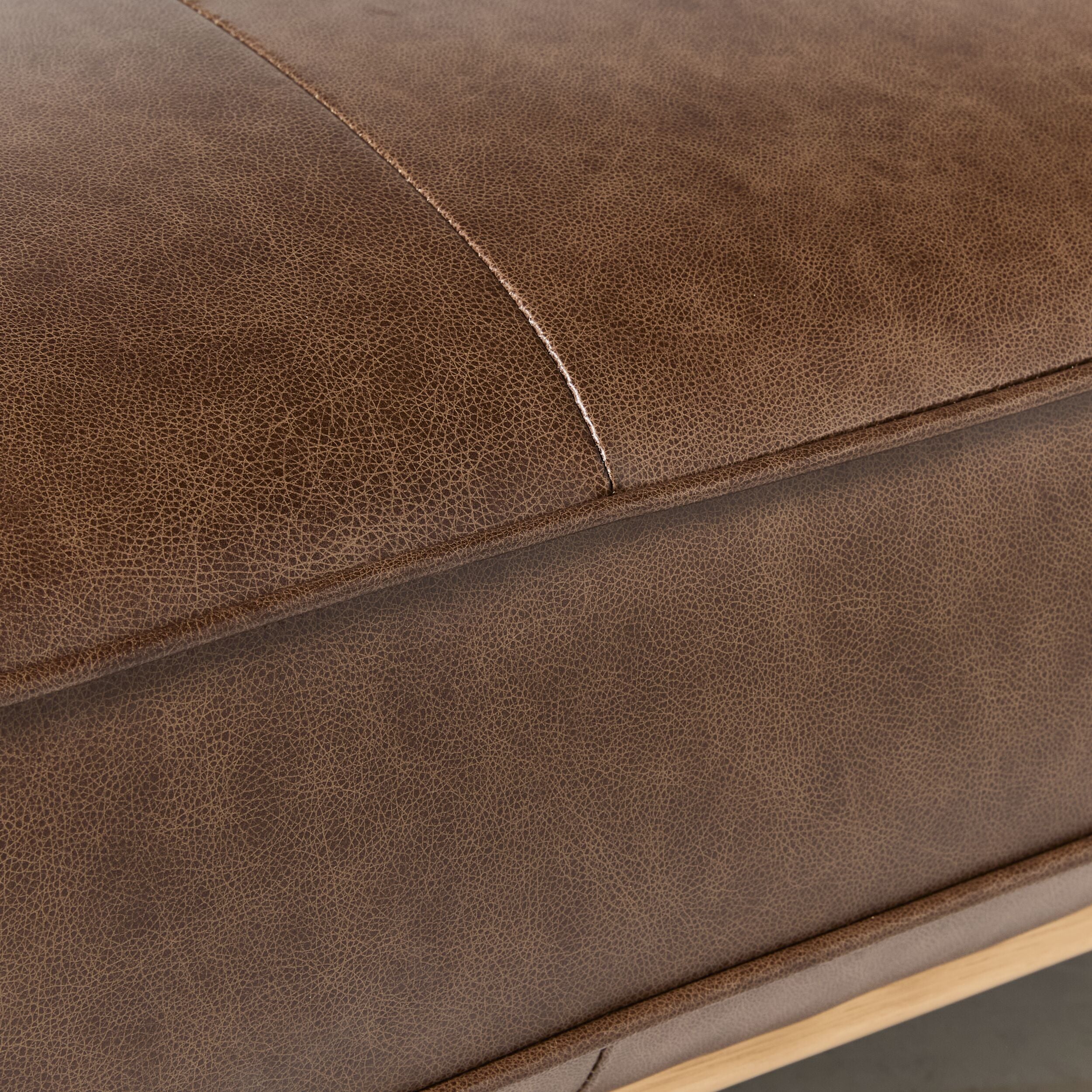 Carson Leather Ottoman Dakota Mocha