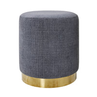 Edie Round Ottoman Solace Aegean Blue