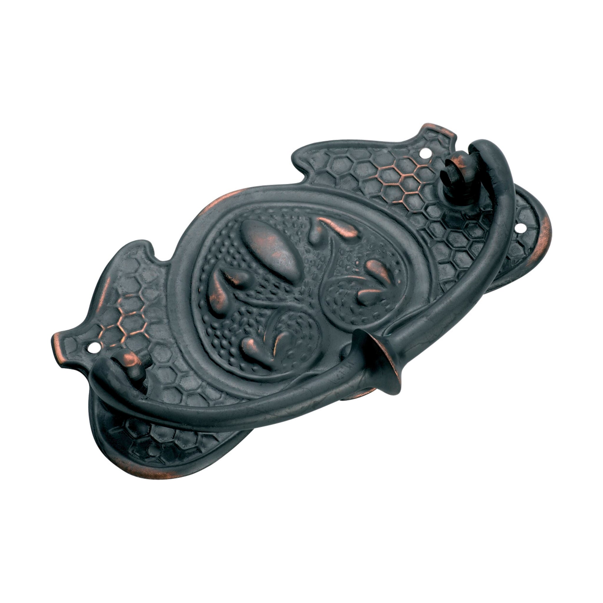 3395 Cabinet Pull Handle Sheet Brass Nouveau Antique Copper H65xW120mm