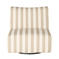 Bowie Occasional Swivel Chair Taupe Stripe