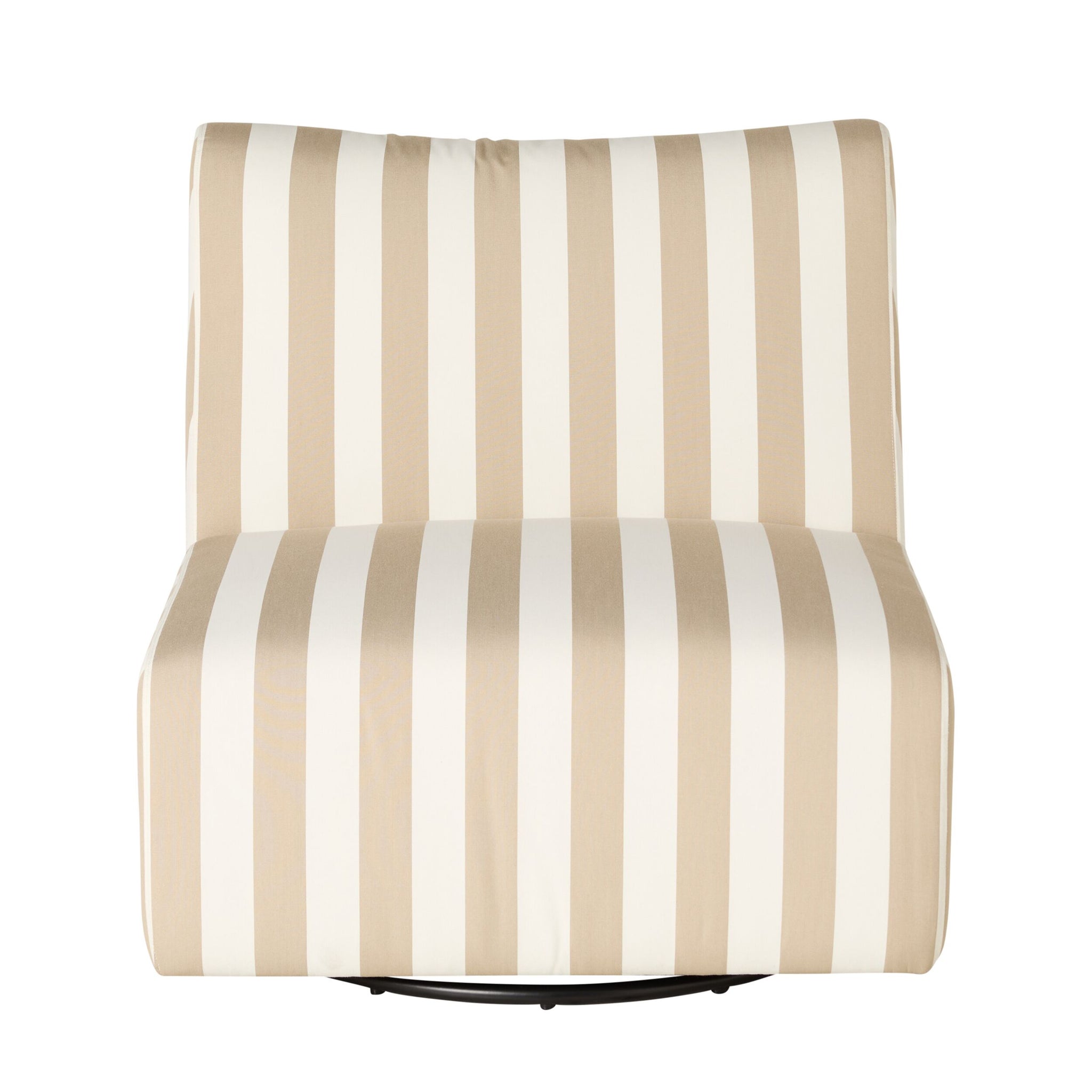 Bowie Occasional Swivel Chair Taupe Stripe